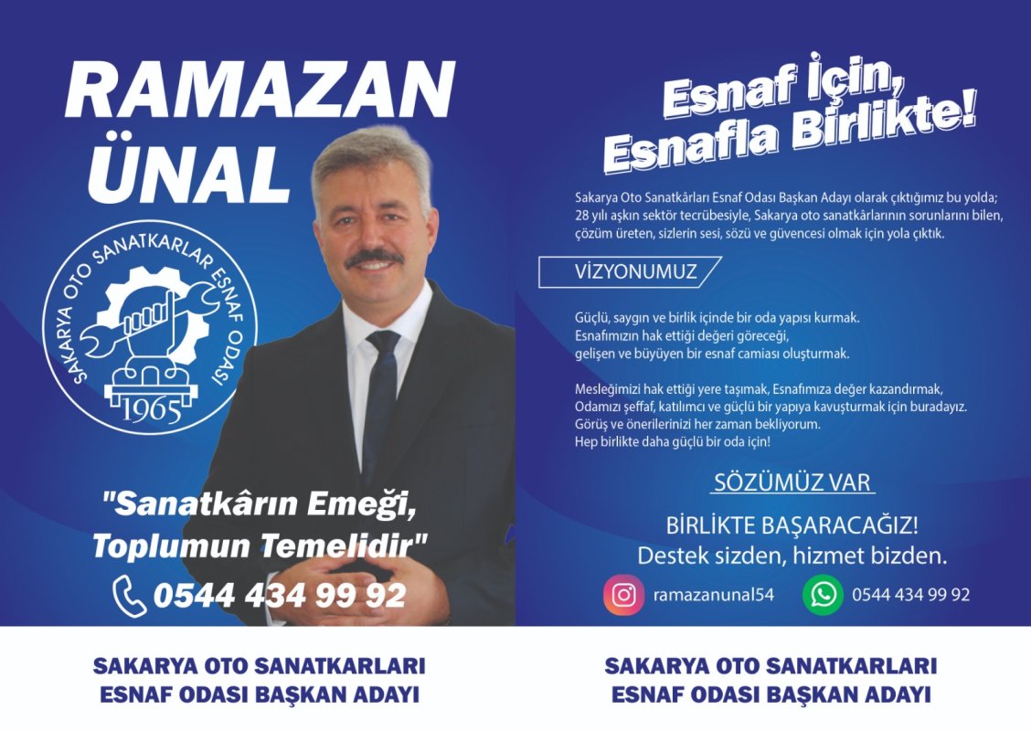  Ramazan Ünal’ın seçimlerde kullanacağı oy pusulası rengi belli oldu.